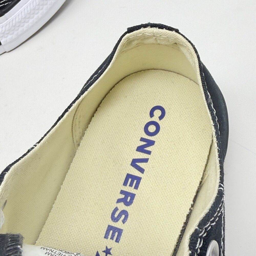 Converse All Star Sneakers Womens 7 Black Canvas Low Top Preppy Grunge Shoes - Picture 11 of 16